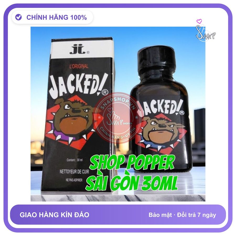 Chai hít tăng khoái cảm Popper JACKED 30ml Popper 30ml USA, Hàng Chính Hãng, Cực Mạnh, Cho Ng Chơi BDSM
