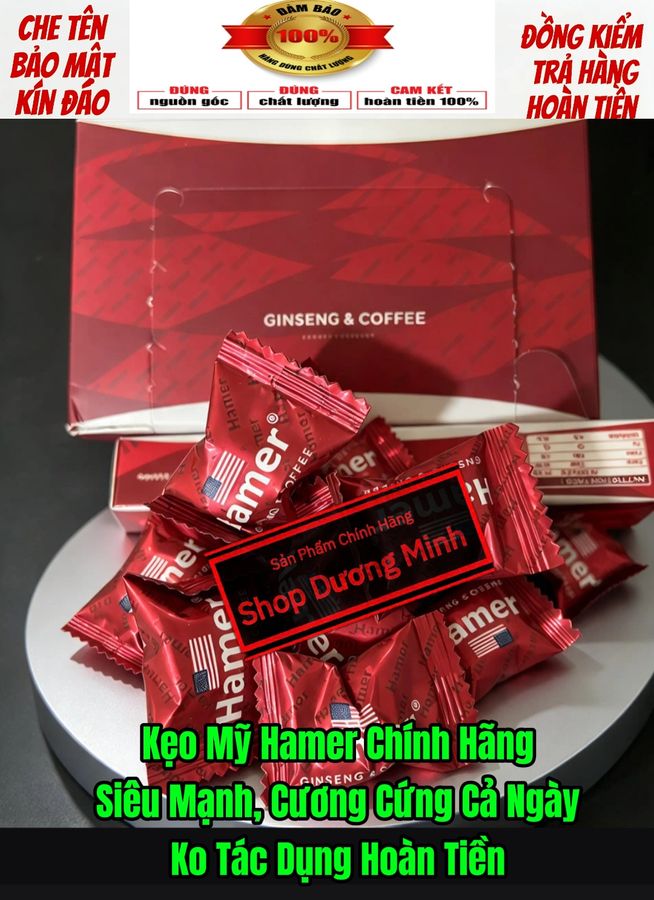 5 Viên Kẹo Hamer Mỹ Chính Hãng, Dòng Cao Cấp Cực Mạnh, Tác Dụng Nhanh Chóng, Ko tác dụng hoàn tiền 