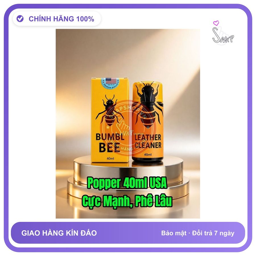 Chai hít tăng khoái cảm Popper BUMBL BEE 40ml Popper 40ml USA, Hàng Chính Hãng Cực Mạnh, Phê Lâu,Ko Phê Hoàn Tiền che tên sản phẩm bảo mật kín đáo