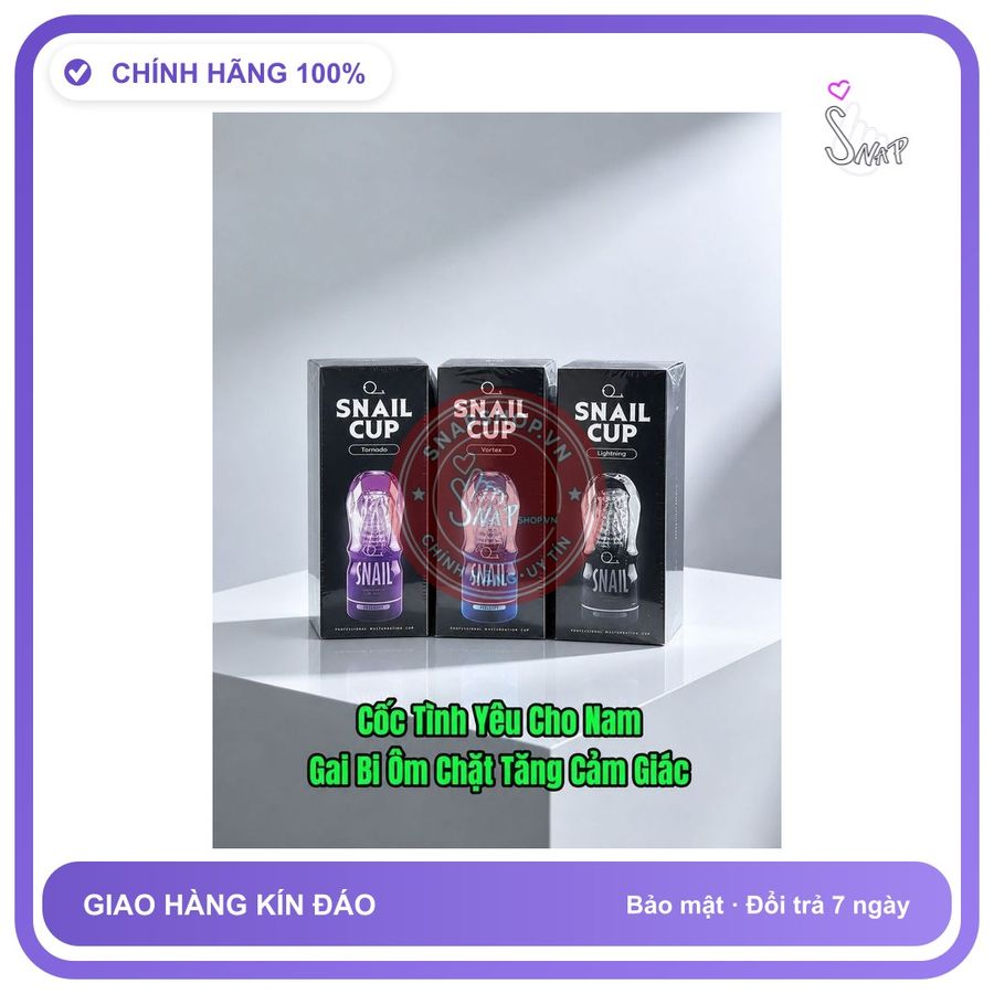 SNAIL CUP Cốc Tình Yêu Cho Nam, Silicon Trong Suốt Cao Cấp, Gai Bi Ôm Chặt, Tăng Cảm Giác Cực Sướng,che tên sản phẩm bảo mật kín đáo