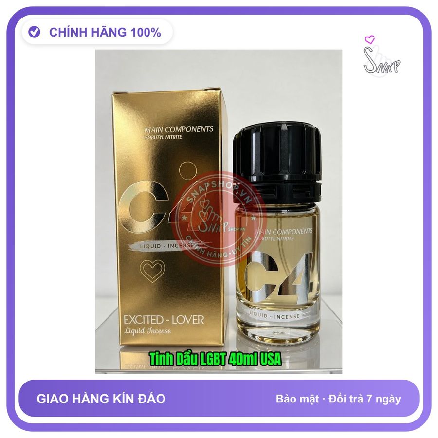 Phiên Bản Chính Hãng - C4 40ml Tinh Dầu 40ml USA, Cho LGBT, Công Thức Mới, Quyến Rũ Hơn
