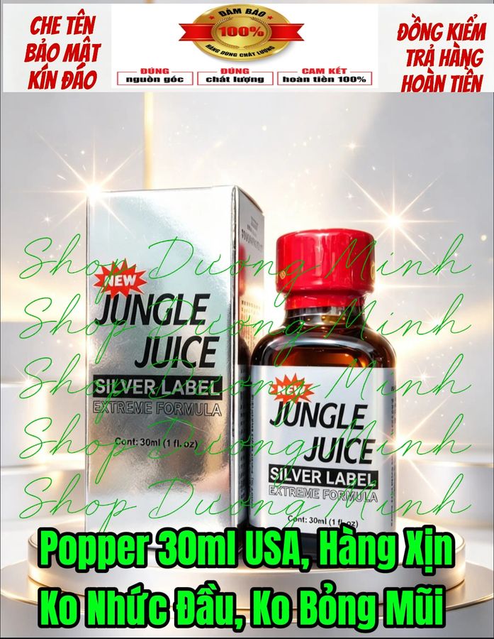 Popper cao cấp hàng xịn, ko nhức đầu, ko bỏng mũi, dùng cho ng lờn Popper 30ml USA 