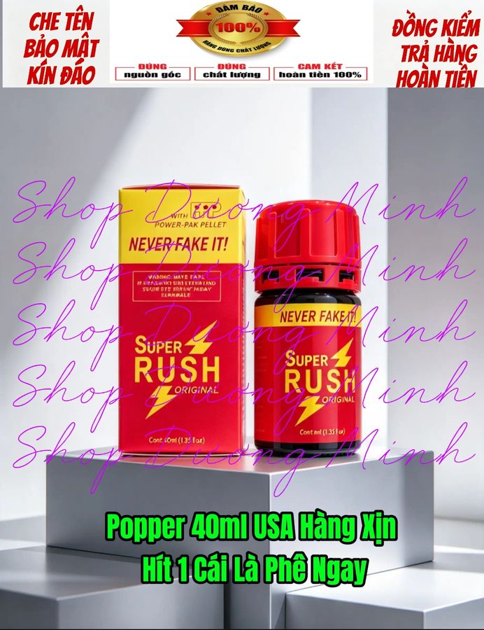 Tinh Dầu Hương Popper 40ml USA, Hàng Chính Hãng, Cực Mạnh,Có Thể Gây Choáng Với Ng Mới Sử Dụng 