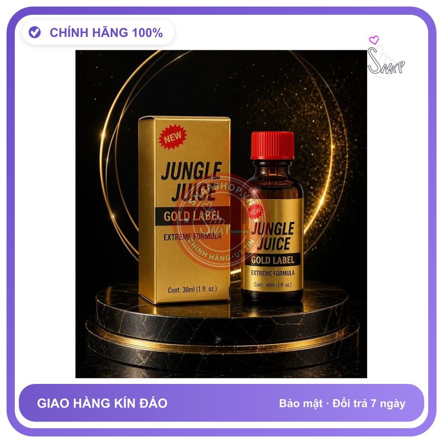 Chai hít tăng khoái cảm Popper JUNGLE JUICE 30ml Dòng Siêu Mạnh Phê Lâu Cho Ng Lờn Popper 30ml Mỹ, Hàng Chính Hãng