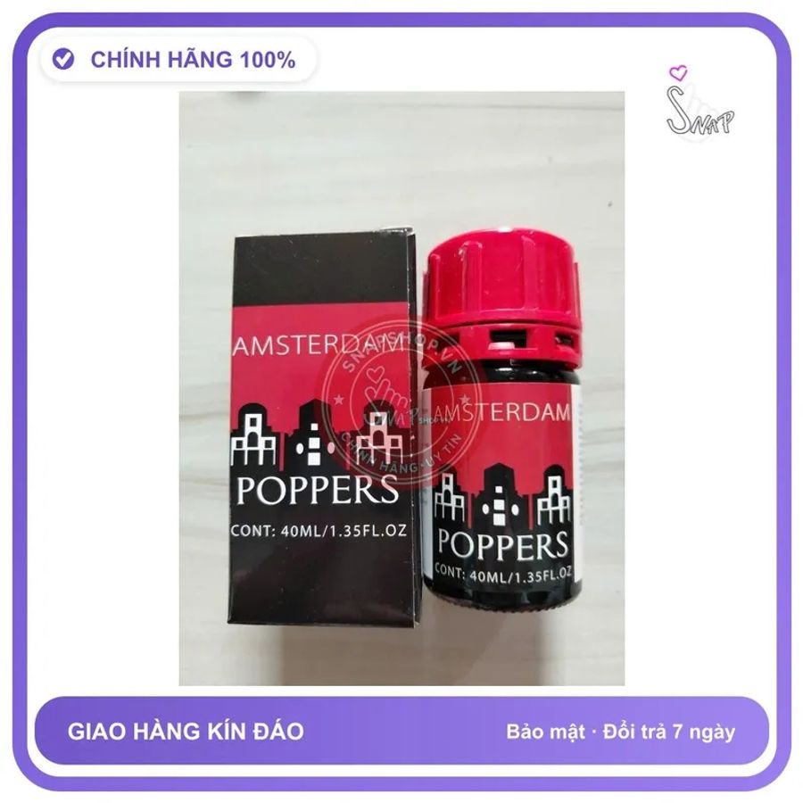 (Che Tên) Chai Hít Popper 40ml USA,Hàng Chính Hãng, Cực Mạnh, Phê Lâu,Ko Nhức Đầu, Ko Rát Mũi, Tác Dụng Nhanh Chóng - Hàng Mới Về