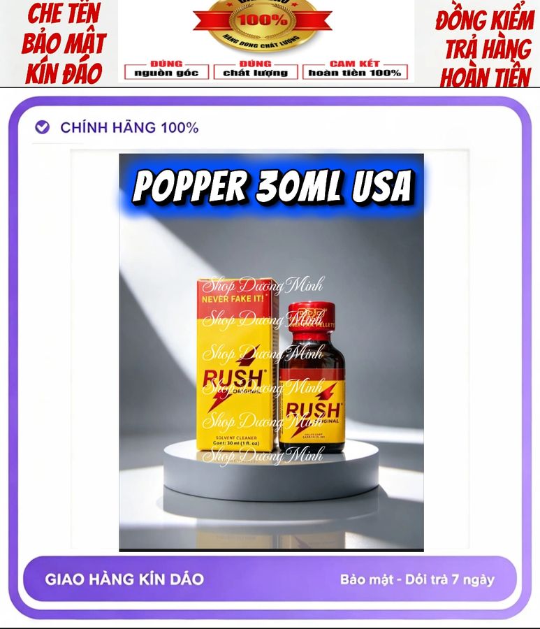 Popper 30ml USA, Hàng Chính Hãng, Giá Ưu Đãi 