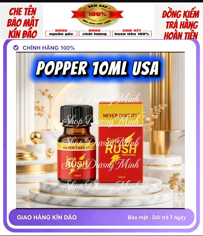 Popper 10ml USA, Hàng Chính Hãng,Giá Ưu Đãi, Quá Rẻ
