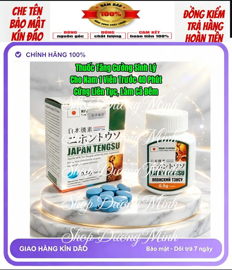 Viên uống tăng cường sinh lý cho nam giới,hàng chính hãng, tác dụng nhanh , tengsu hộp 16 viên