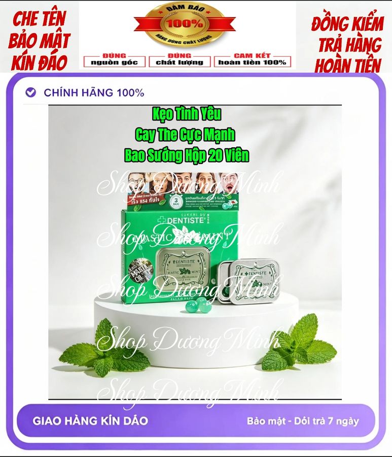 Kẹo Tình Yêu Hộp 20 viên, Hàng Chính Hãng, Ko Mạnh Hoàn Tiền 100%