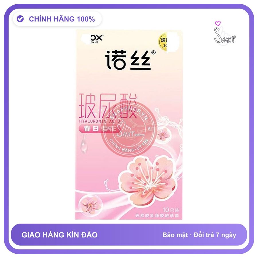 Bao cao su Nox HA Cherry Blossom hoa anh đào hộp 10 cái