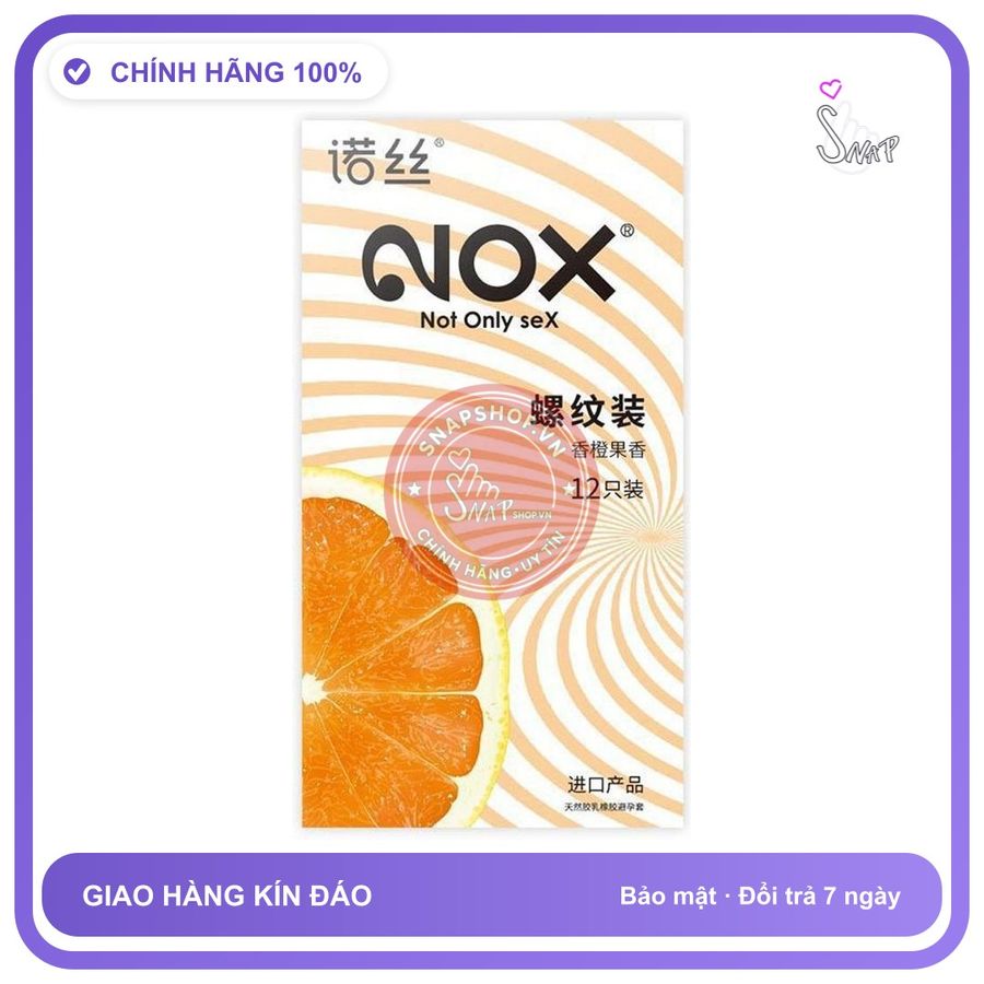 Bao cao su Nox Fruity Orange hương cam hộp 12 cái