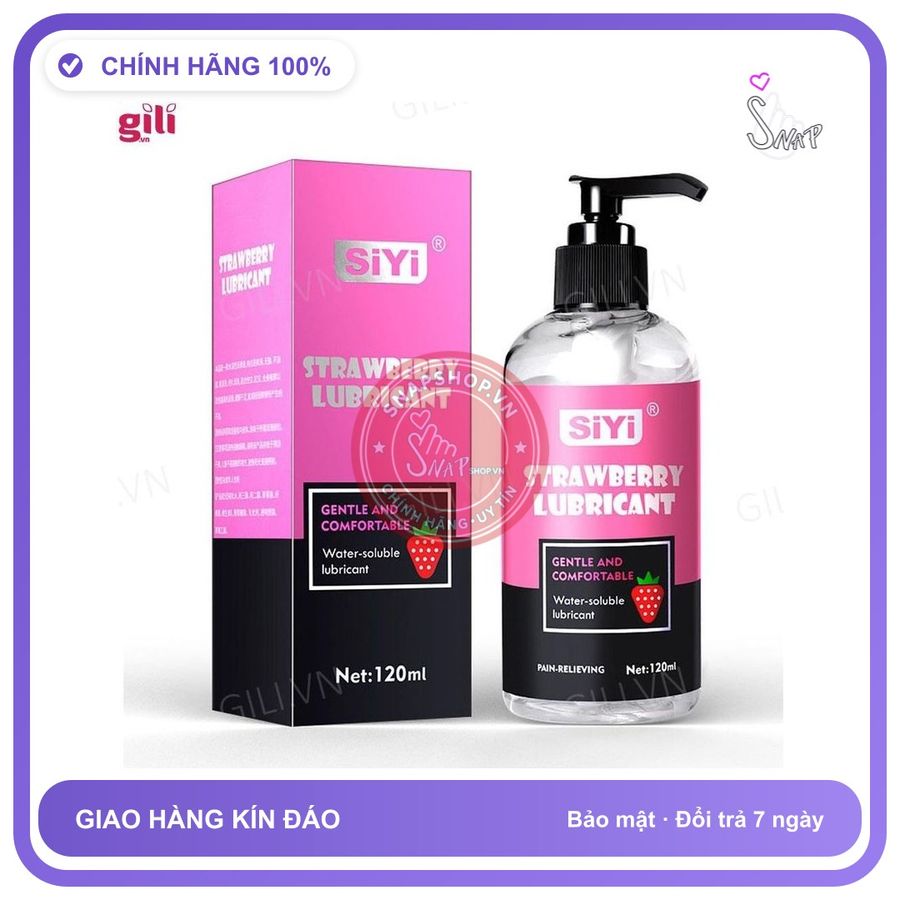 Gel bôi trơn SiYi Strawberry Lubricant Hồng Hương Dâu 120ml chính hãng