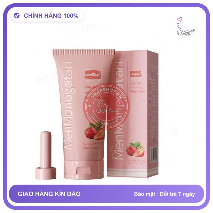 Gel bôi trơn hậu môn Lovcave Monogatari hương Dâu 200ml chính hãng