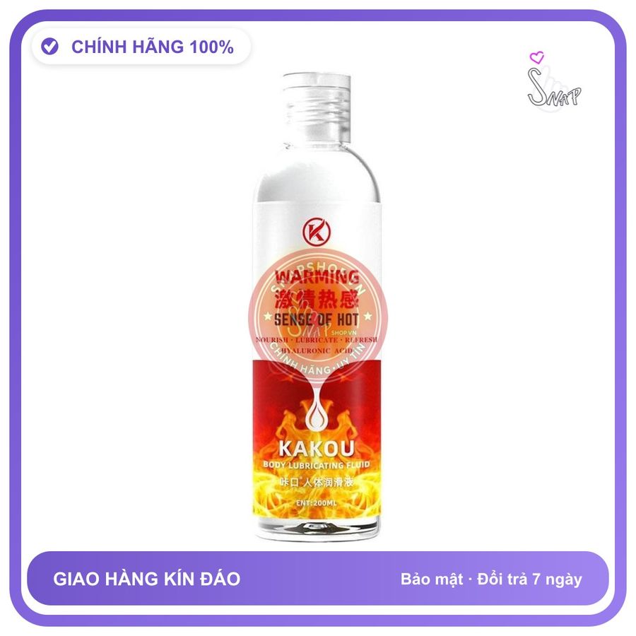 Gel bôi trơn gốc nước Kakou Warming 200ml tăng khoái cảm chính hãng