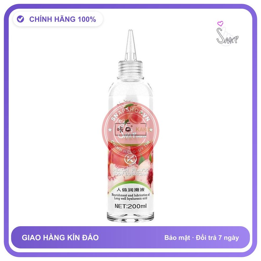 Gel bôi trơn gốc nước Kakou hương Đào 200ml chính hãng