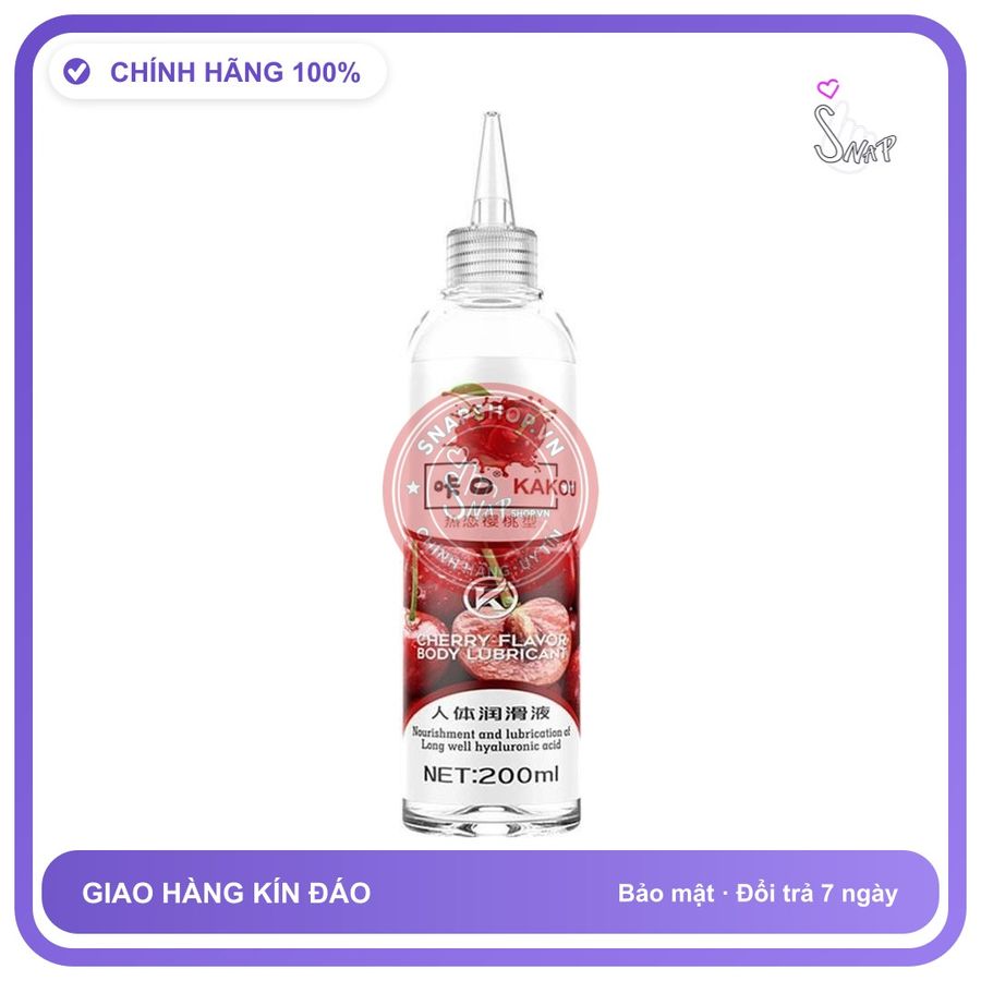 Gel bôi trơn gốc nước Kakou hương Cherry 200ml chính hãng