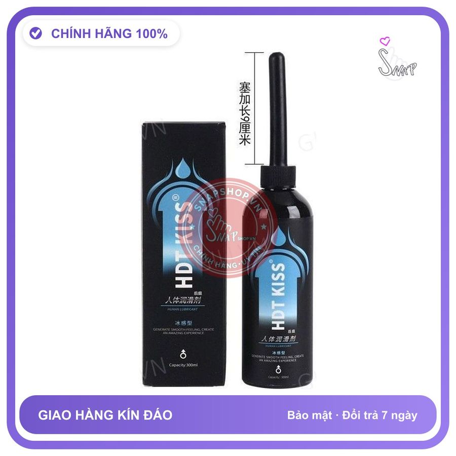 Gel bôi trơn hậu môn HDT Kiss xanh mát lạnh 200ml chính hãng