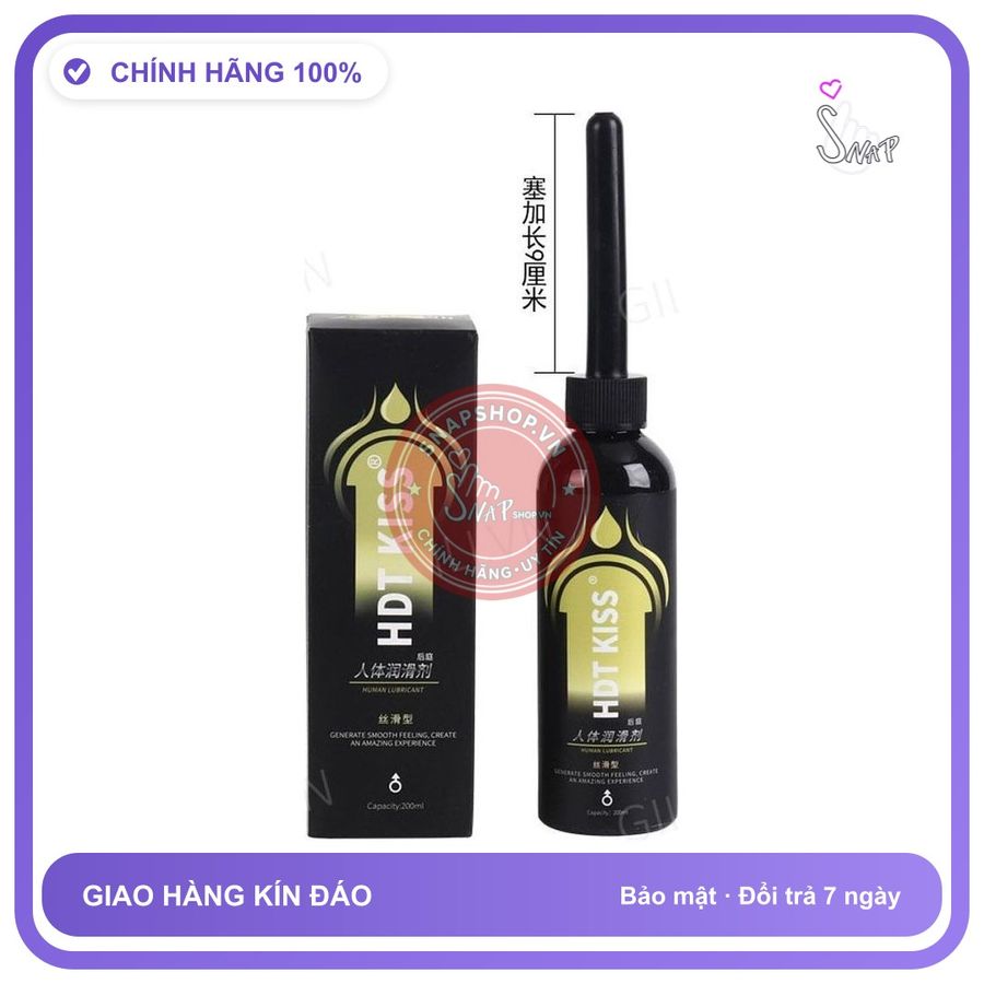 Gel bôi trơn hậu môn HDT Kiss vàng siêu mượt 200ml chính hãng