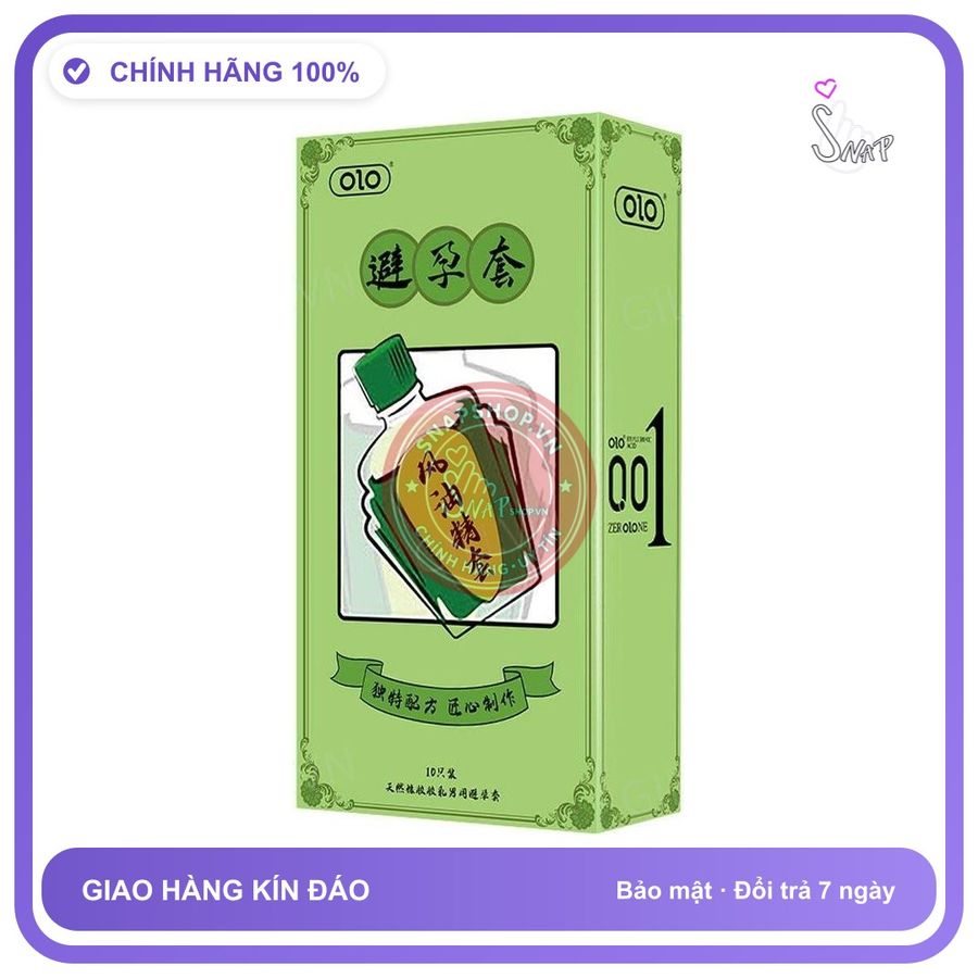 Bao cao su Olo Dầu Gió hộp 10 chiếc siêu mỏng chính hãng