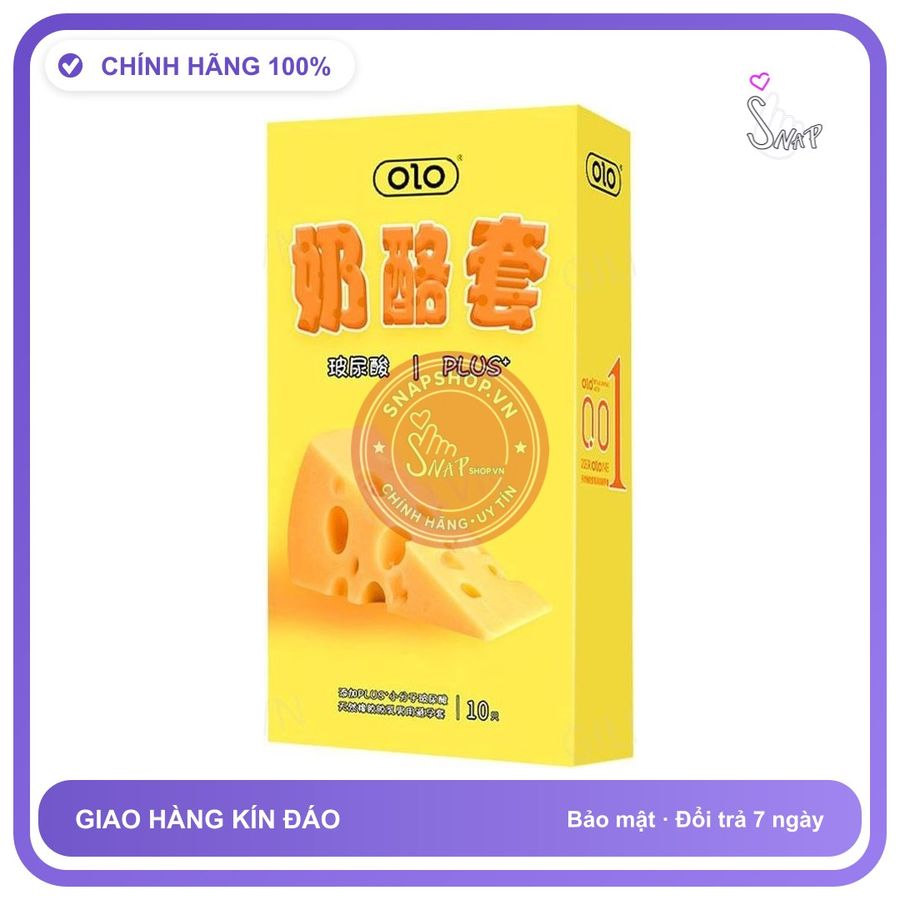 Bao cao su Olo Cheese Plus hộp 10 chiếc siêu mỏng chính hãng