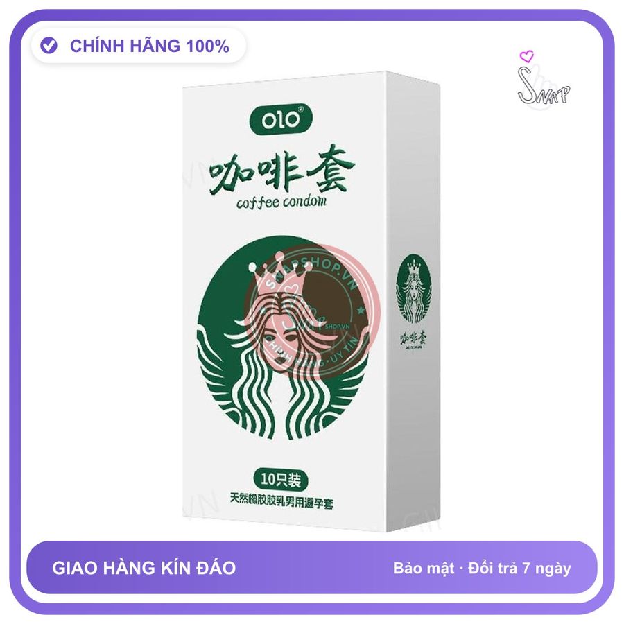 Bao cao su Olo Coffee Starbucks hộp 10 chiếc siêu mỏng chính hãng