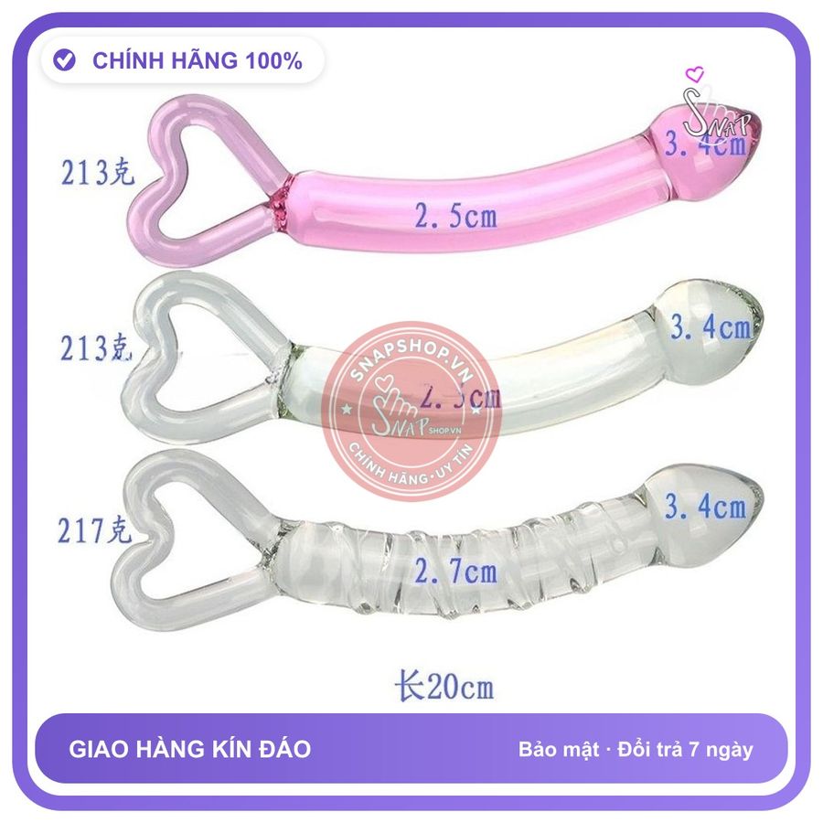 Dương vật giả ngụy trang Thủy Tinh Trái Tim chính hãng