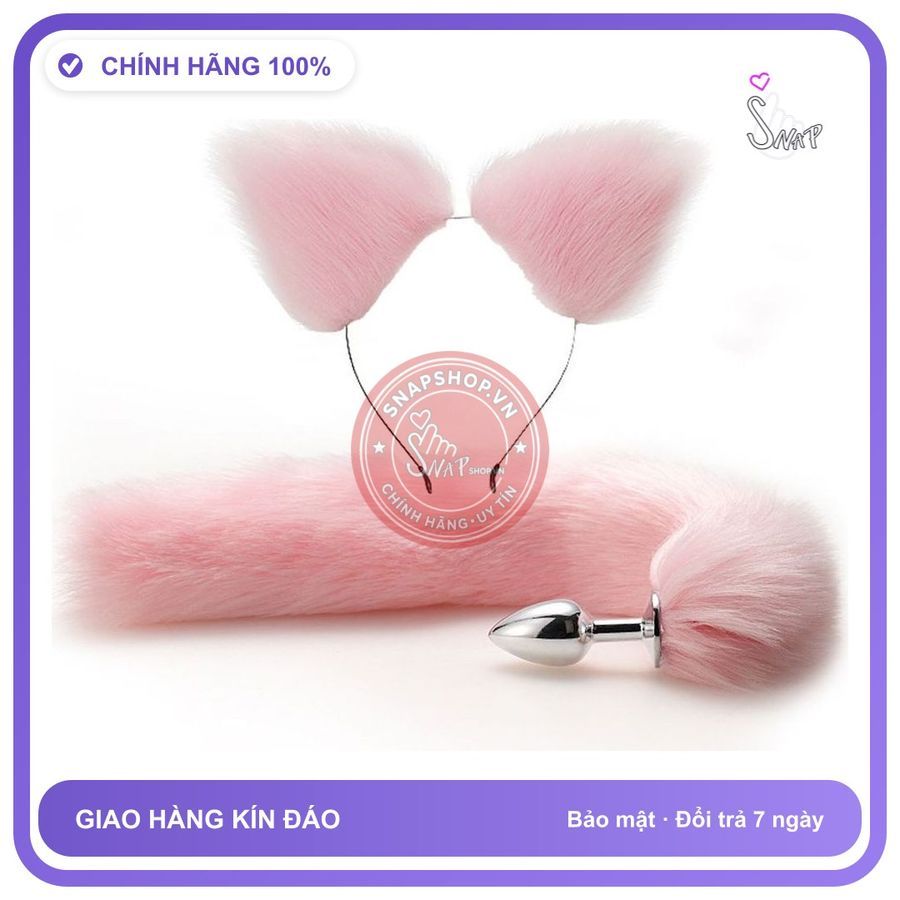 BDSM Plug đuôi chồn + tai chồn chính hãng