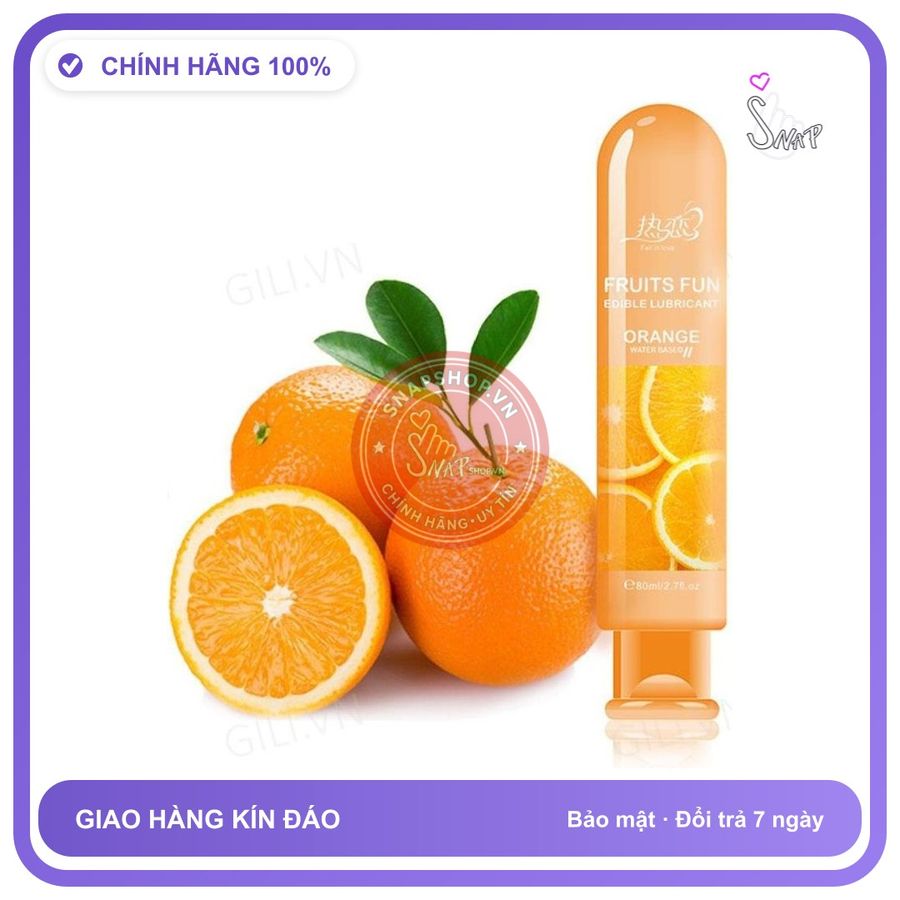 Gel bôi trơn Fruits Fun Orange chai 80ml chính hãng