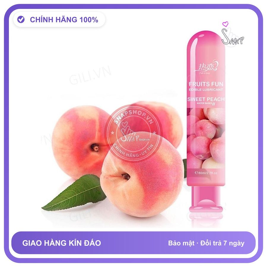 Gel bôi trơn Fruits Fun Sweet Peach chai 80ml chính hãng