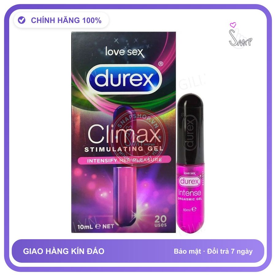 Gel bôi trơn tăng khoái cảm Durex Climax 10ml chính hãng