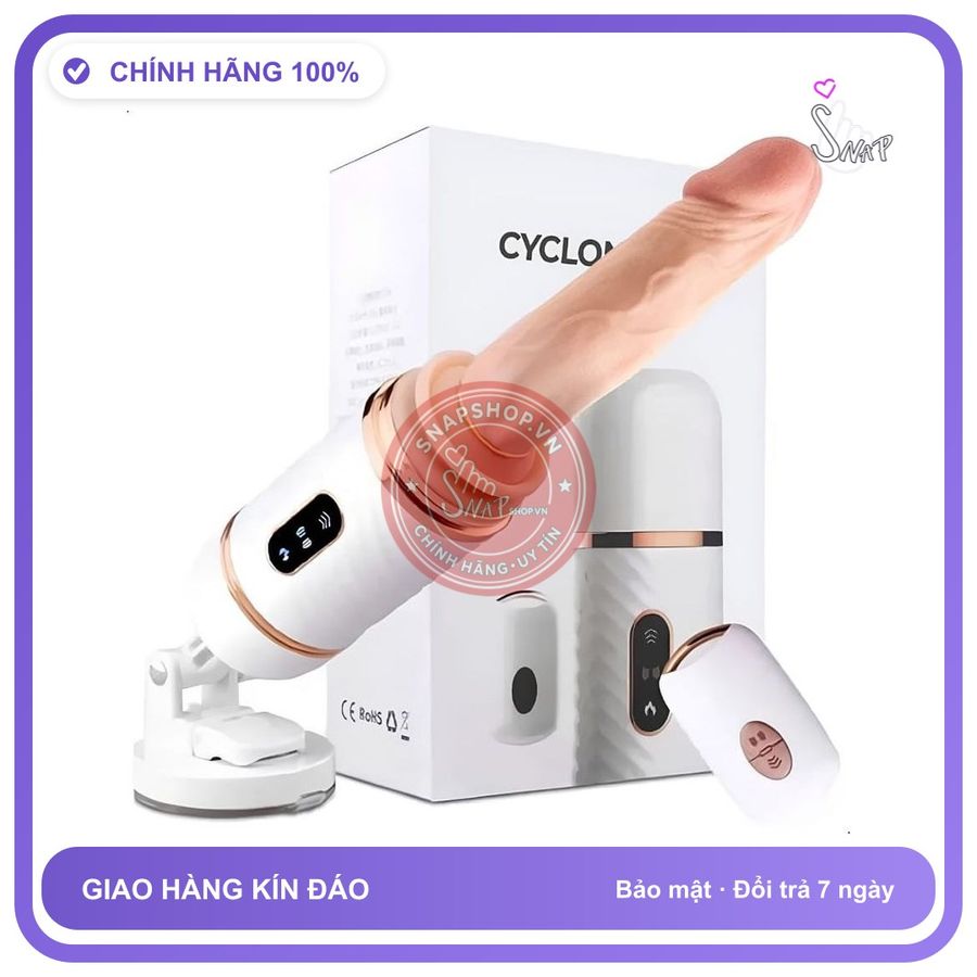 Dương vật giả hít tường đa năng Dibe Cyclone Fire remote