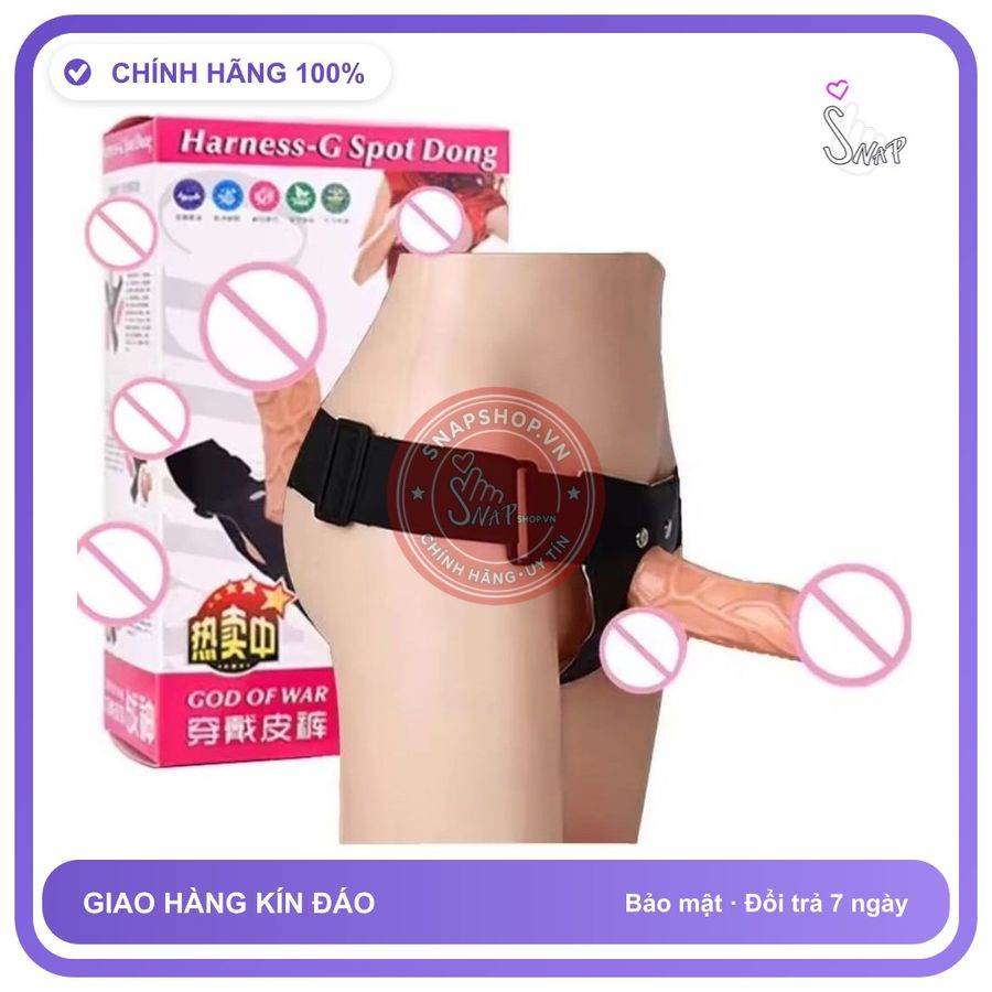 Dương vật giả có dây đeo God Of War Harness-G Spot Dong Rỗng