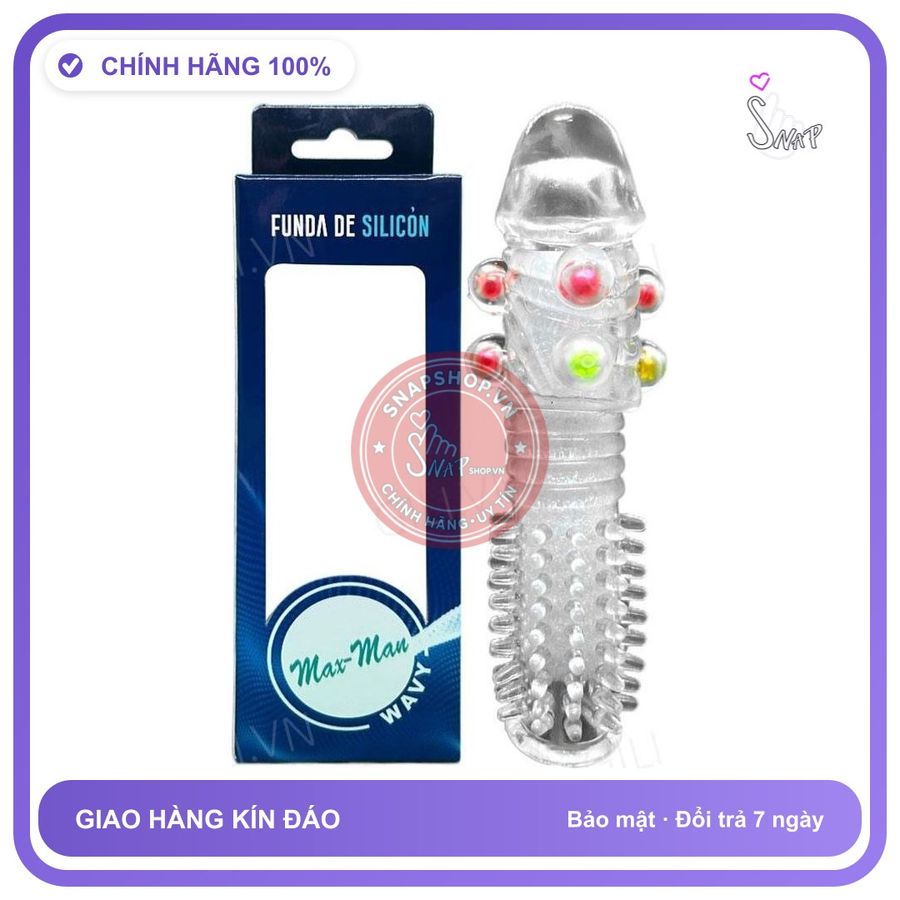 Bao cao su đôn dên silicone Bi Gai tăng kích thước chính hãng