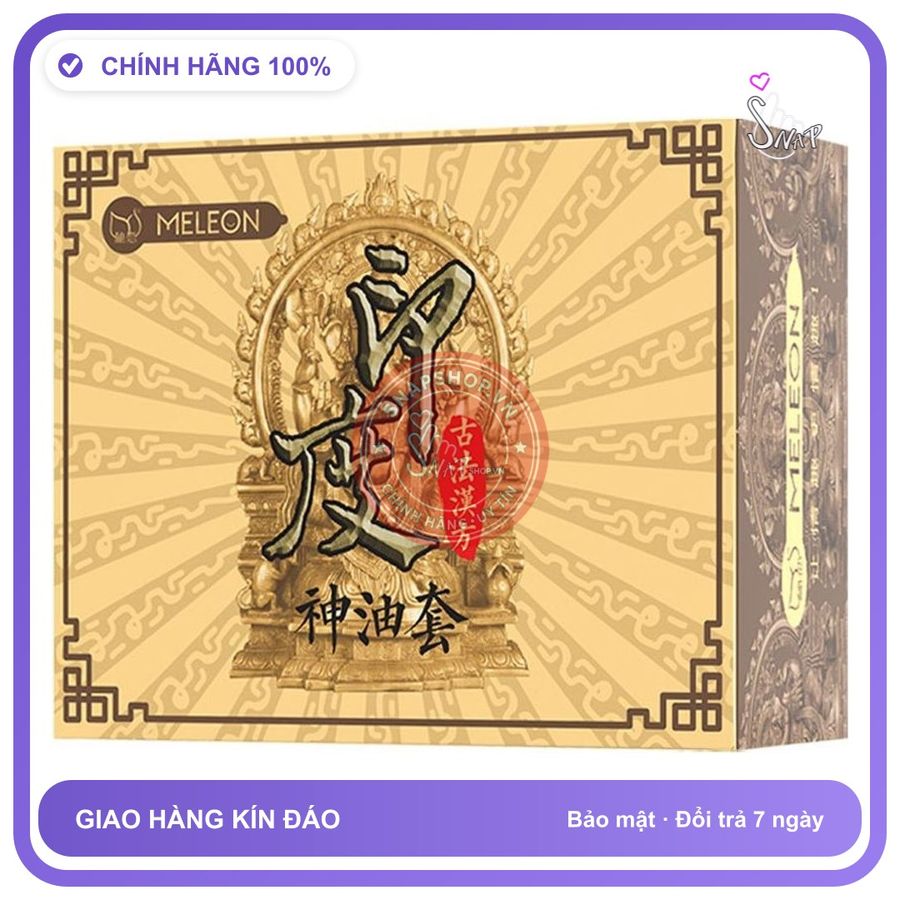 Bao cao su Meleon Indian God Oil nhiều gel trơn mượt hộp 10 cái
