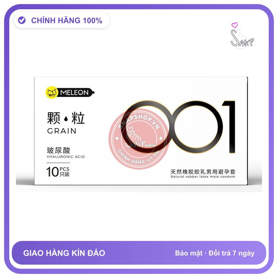 Bao cao su Meleon HA 001 Grain siêu mỏng có hạt nổi hộp 10 cái