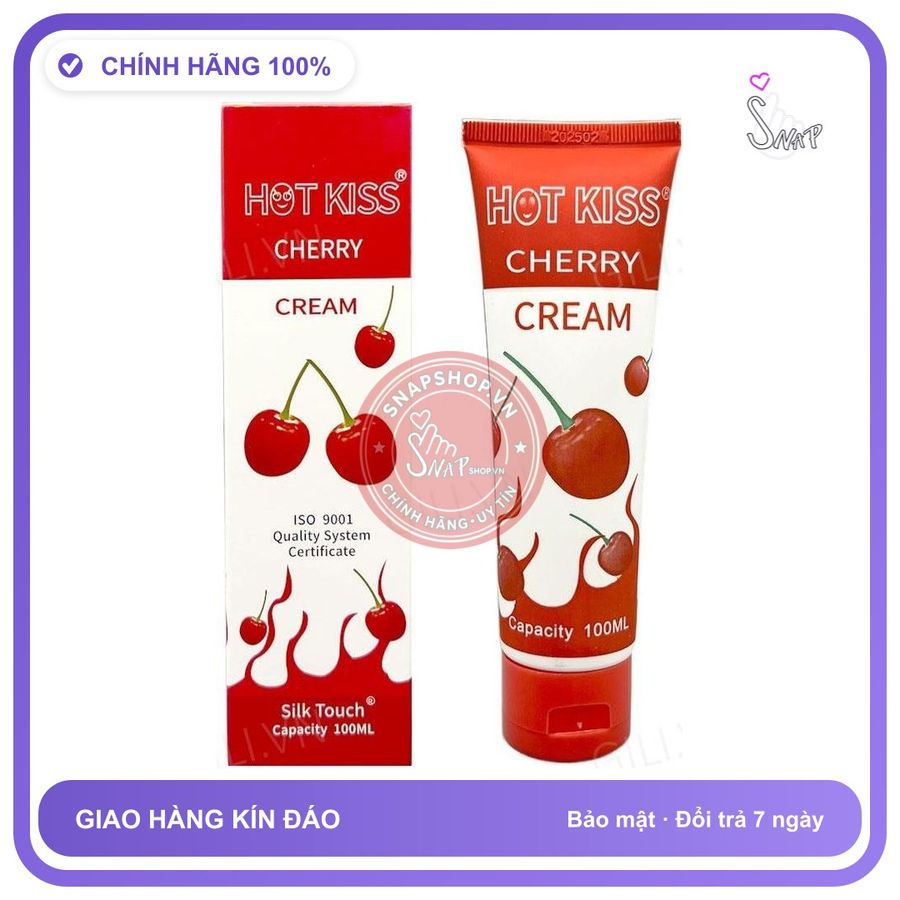 Gel bôi trơn hương cherry Hot Kiss Cherry 100ml chính hãng hàng nhập khẩu