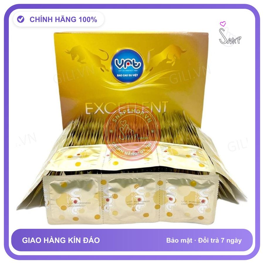 Bao cao su gia đình Vrt Excellent hộp 144 chiếc chính hãng