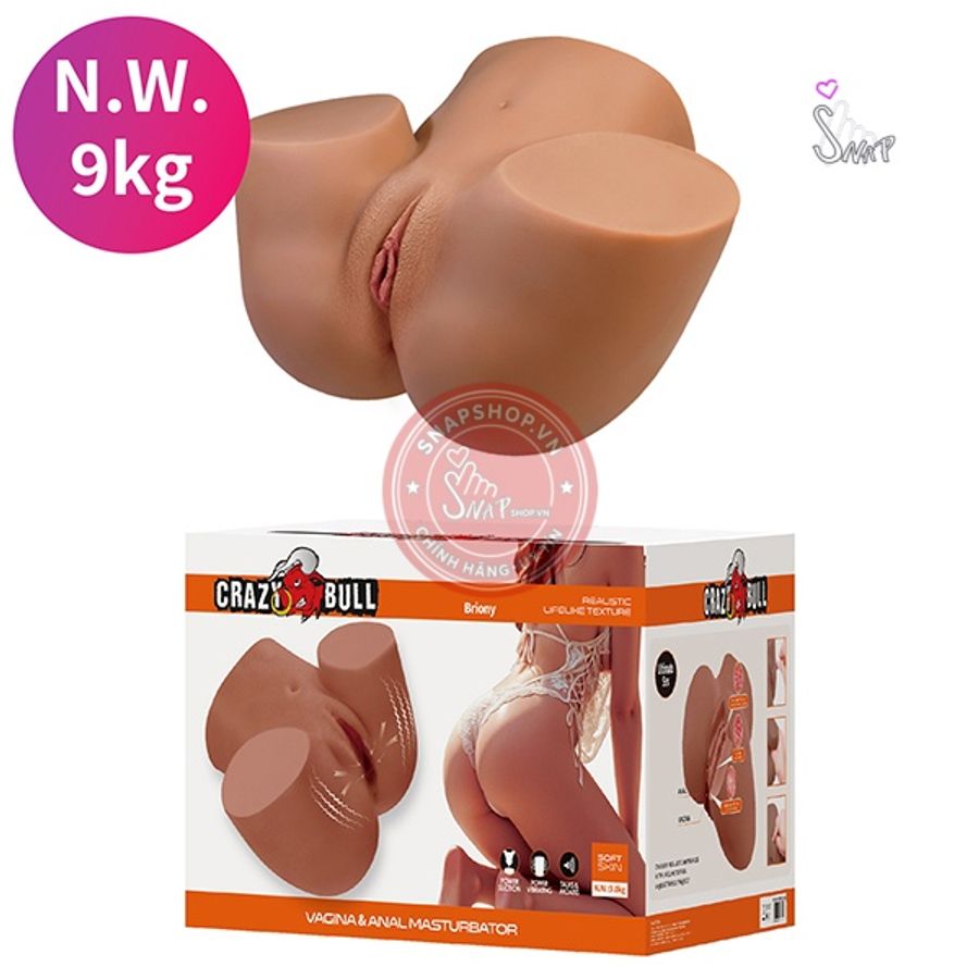 Mông giả silicon nguyên khối Crazy Bull Briony rung rên bú 9kg