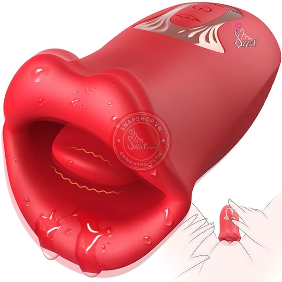 Máy liếm âm đạo hút và mút cực mạnh âm vật 2 trong 1 Tongue-Licked