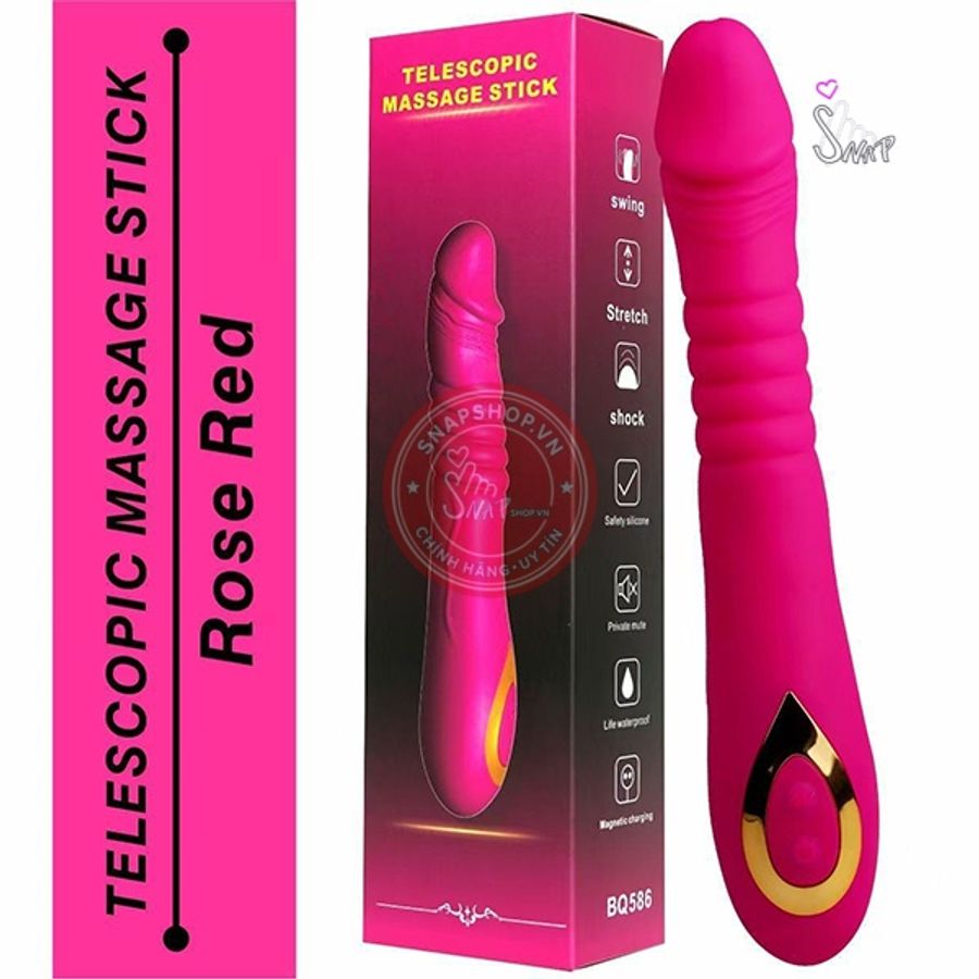 Dương vật giả Rose rung nhấp chuyển động đẩy tới và lui ngoáy 12 chế độ