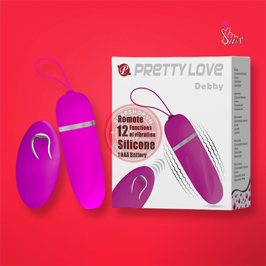 Trứng rung điều khiển từ xa Pretty Love Debby 12 chế độ