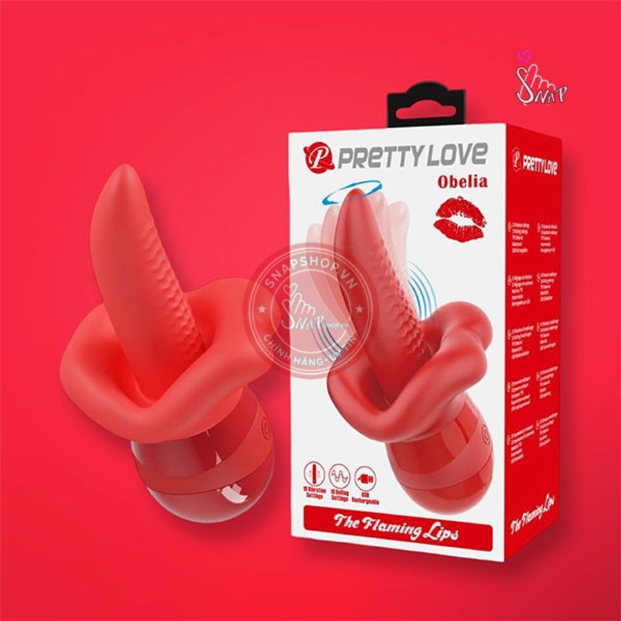 Lưỡi rung tình yêu massage liếm âm đạo nữ Pretty Love Obelia