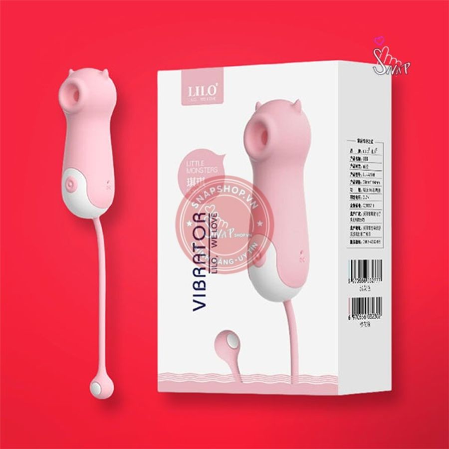 Trứng rung hình gấu hút và mút cực mạnh Little Monsters 10 chế độ