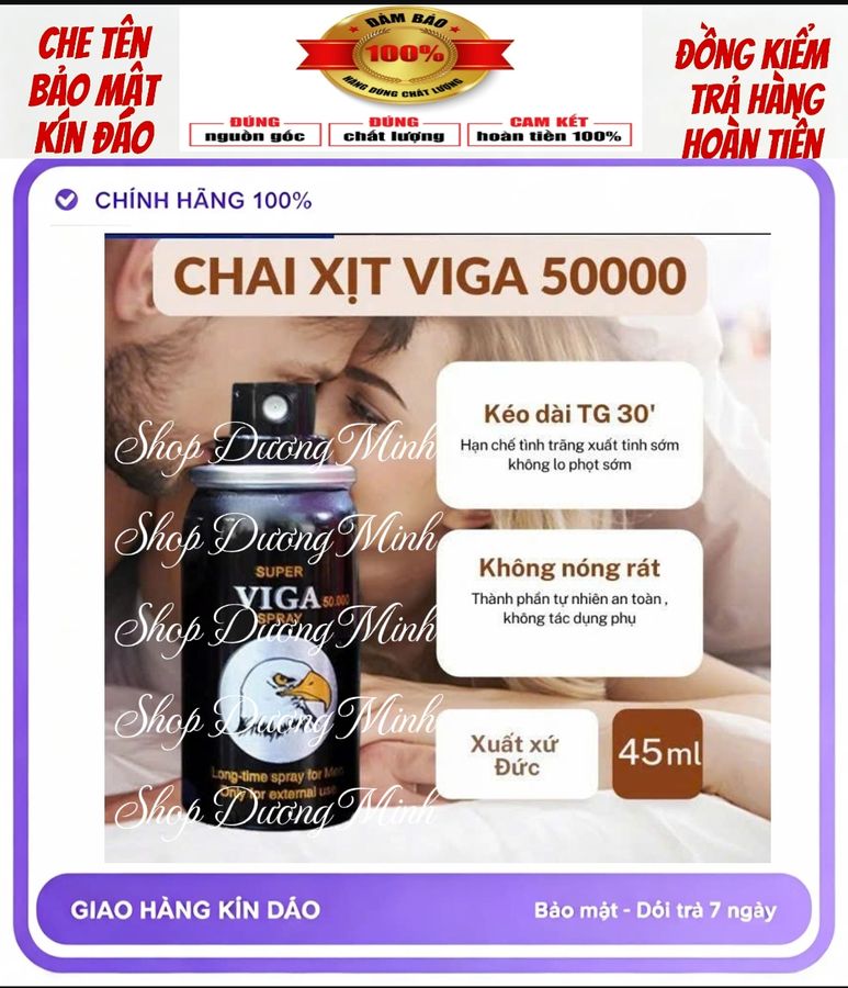 ( Che Tên) Chai Xịt Cương Cứng, Chính Hãng Đức, Cực Mạnh, Tác Dụng Nhanh 