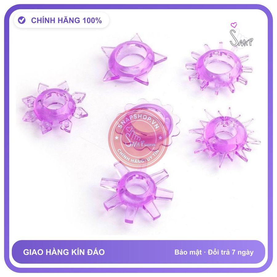 (Che Tên) Vòng Đeo Gai Silicone Cockring Bảo Mật Tuyệt Đối
