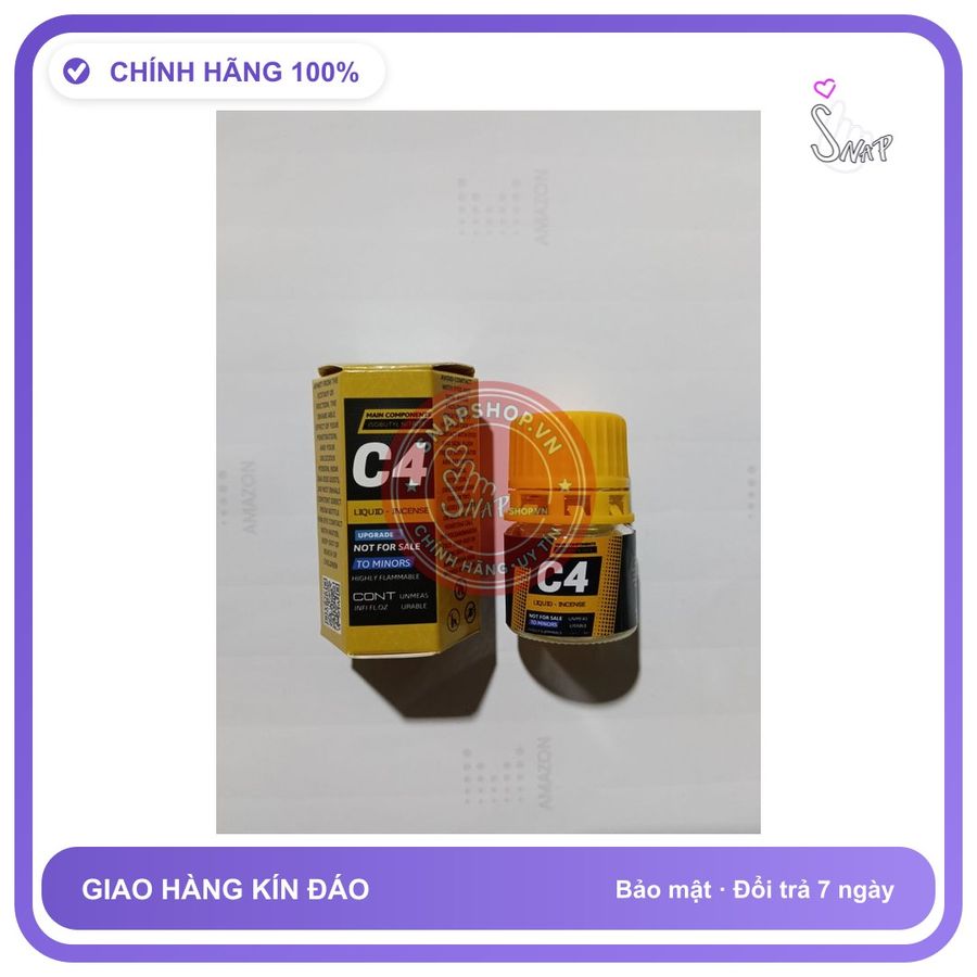 Chai hít tăng khoái cảm Popper C4 20ml Chai hít 20ml,Hàng Chuẩn ko cồn, mạnh, phê, ko nhức đầu, che tên sản phẩm bảo mật kín đáo