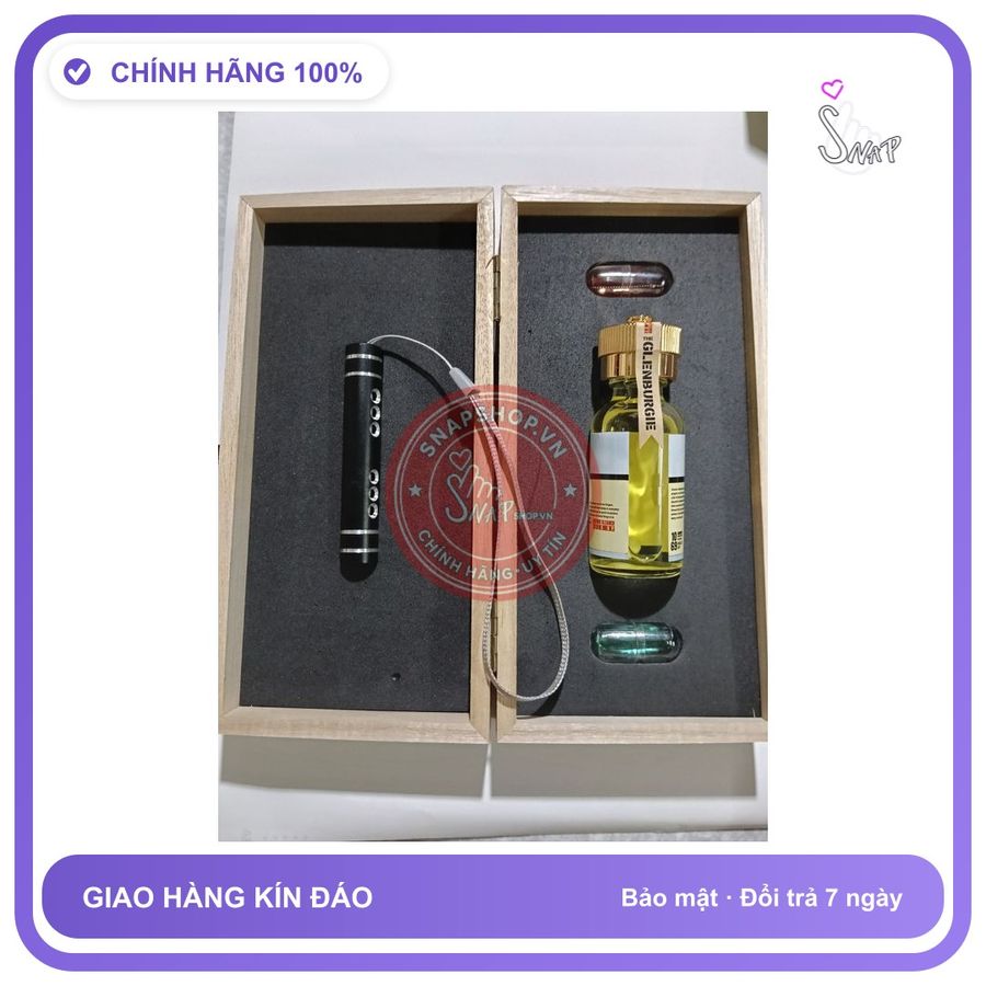 Chai hít tăng khoái cảm Popper G.L.E.N.BURGIE 30ml popper hộp gỗ cao cấp 30ml, cực mạnh, phê kéo dài,kèm ống hít