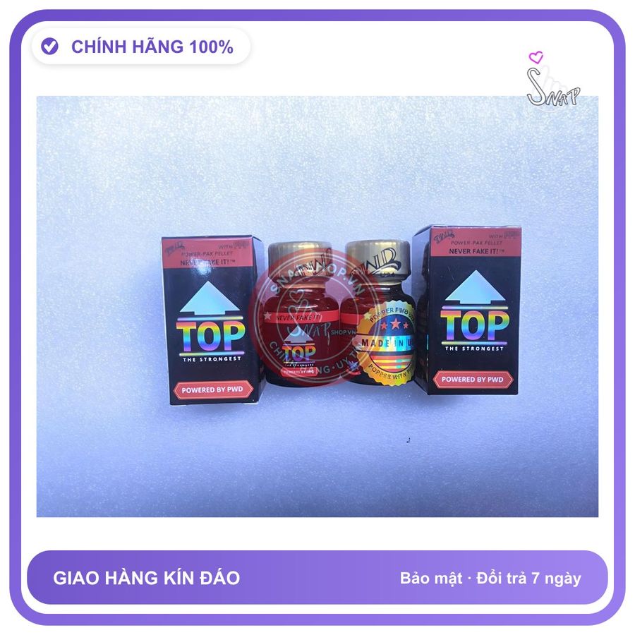 Chai hít tăng khoái cảm Popper TOP 10ml Popper 10ml USA chính hãng cho top, cực mạnh, phê, chống xìu