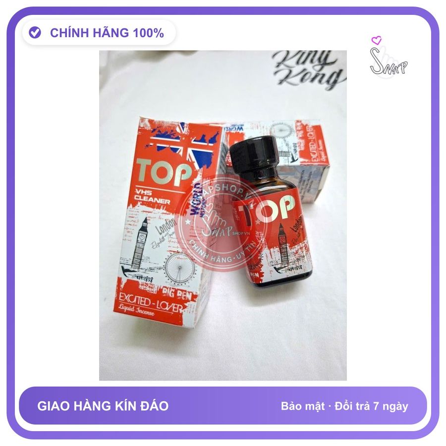 Chai hít tăng khoái cảm Popper TOP 30ml Popper 30ml Cho Top, Mạnh Phê, chống xìu, che tên sản phẩm bảo mật kín đáo