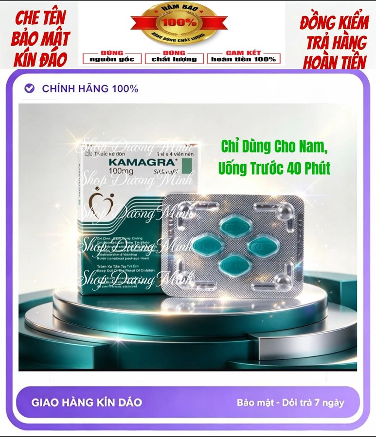 Thuốc tăng cường sinh lý cho nam giới, uống 1 viên trước 40 phút, tác dụng cực mạnh, cương cứng liên tục cả ngày 